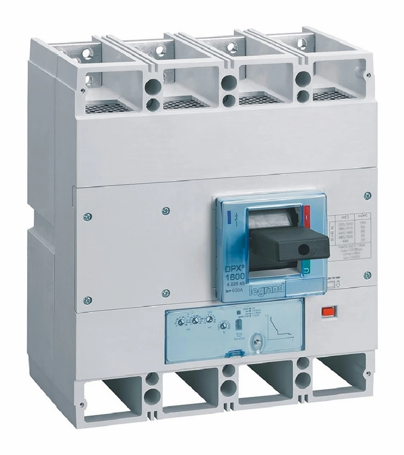 Disjoncteur électronique S1 DPX³1600 pouvoir de coupure 36kA 400V~ - 4P - 630A — Legrand — 422545