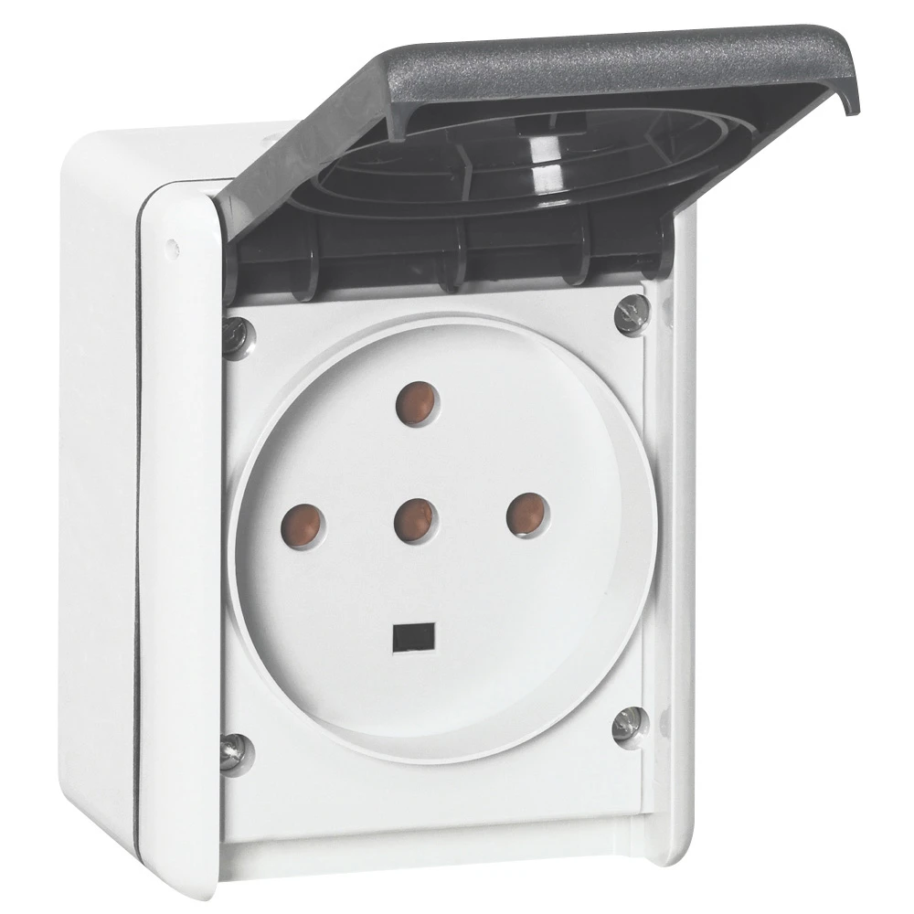 Prise étanche 3P+T+N 32A Plexo complet IP44 saillie - gris — Legrand — 055877