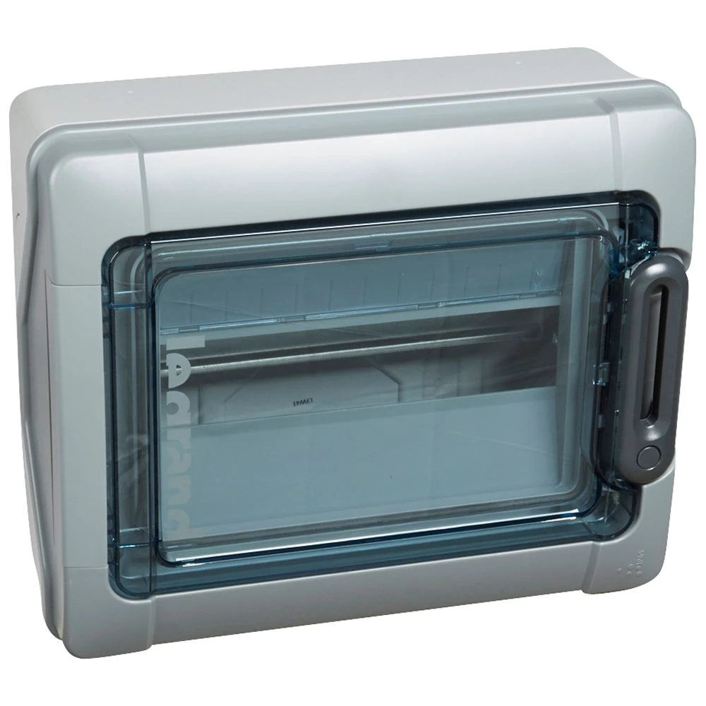 Legrand Plexo³ enclosure — H 282mm x W 340mm x D 151mm, 1 row, 12 modules, IP65 — 414033
