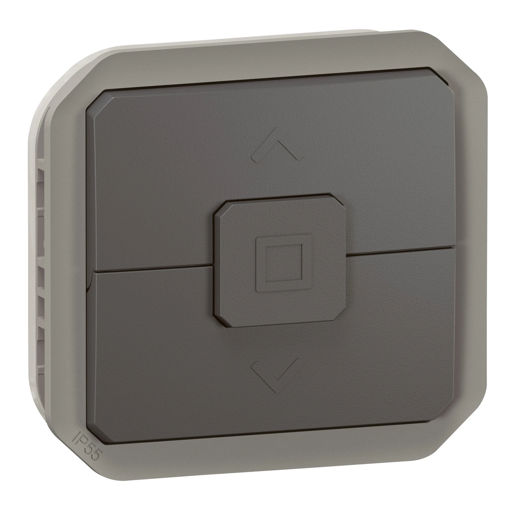 Interrupteur pour commande directe de moteur de volets roulants Plexo IP55 IK06 avec enjoliveur anthracite — Legrand — 069898L