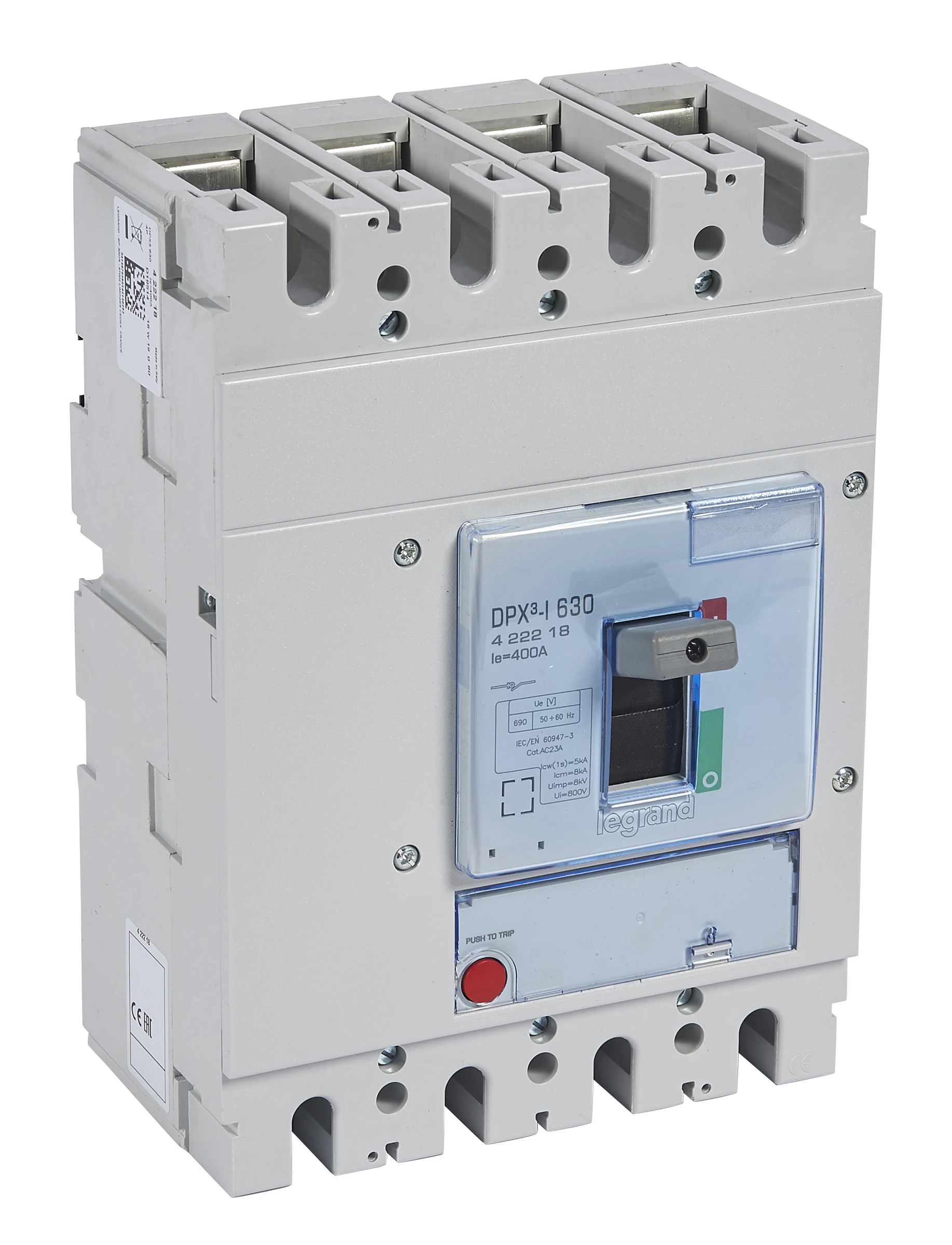 Interrupteur à déclenchement libre DPX³-I630 - 4P - 400A — Legrand — 422218