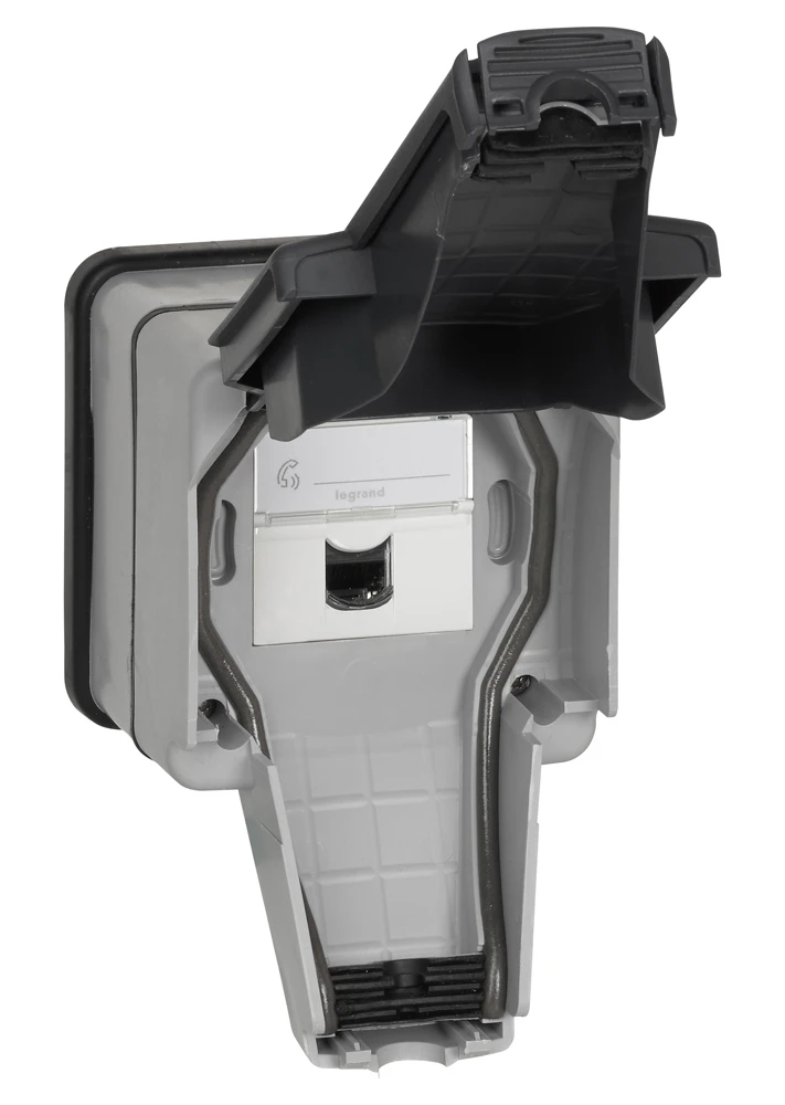 Legrand Plexo RJ45 data outlet — IP66, Grey — 090467