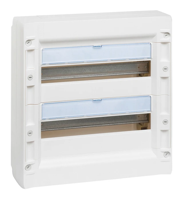 Legrand XL³ 125 enclosure — H 450mm x W 450mm x D 128mm, 2 rows, 18 modules, IP30 — 401612