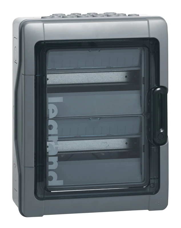 Coffret étanche Plexo³ 2x12 modules avec embouts à perforation directe prémontés IP65 IK09 - Gris — Legrand — 001922
