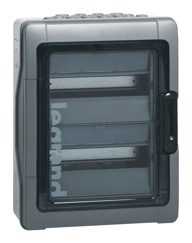 Legrand Plexo³ enclosure — H 432mm x W 340mm x D 161mm, 1 row, 12 modules, IP65 — 414034