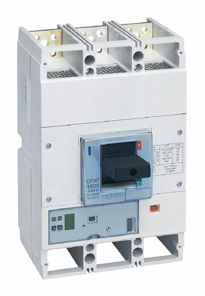 Disjoncteur électronique S1 DPX³1600 pouvoir de coupure 70kA 400V~ - 3P - 1600A — Legrand — 422567