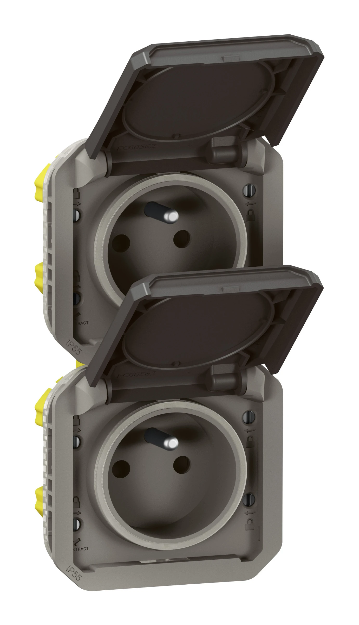 Legrand Plexo double socket outlet — 16A, 250V — 069843L