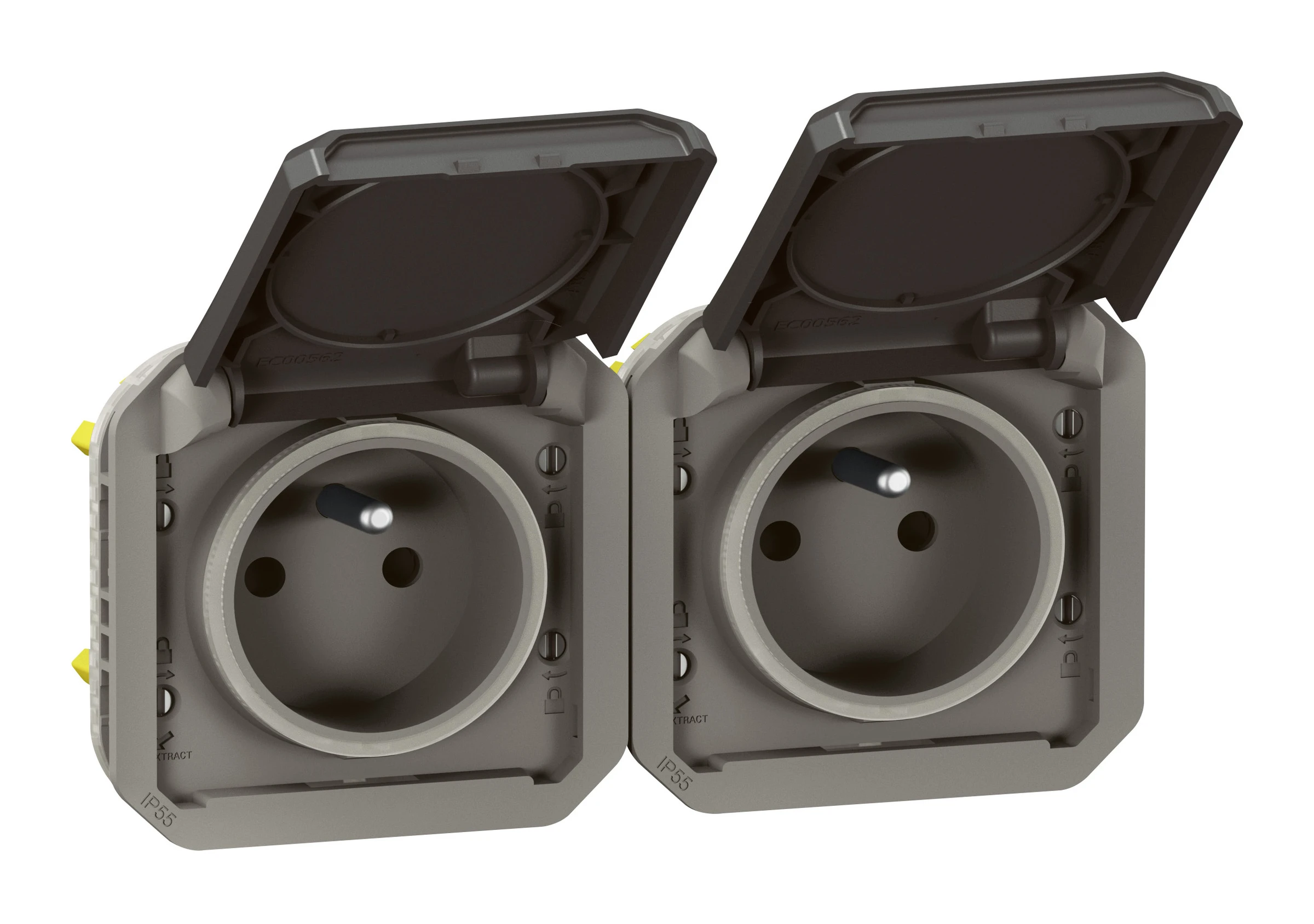Legrand Plexo double socket outlet — 16A, 250V — 069842L