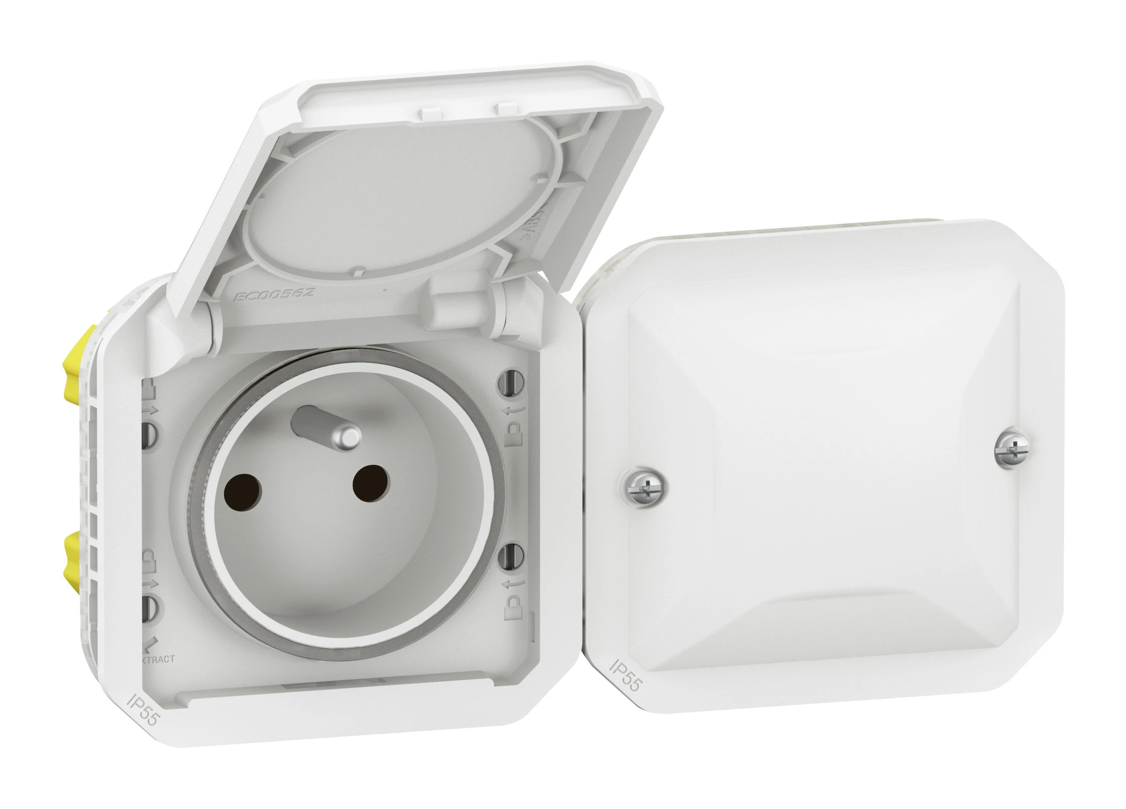 Legrand Plexo socket outlet — 240V, White — 069882L