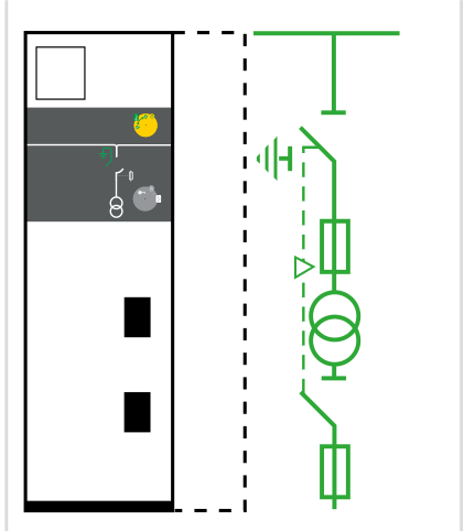 Schneider Electric SM6-24 CM2 — Medium-voltage (MV) switchgear cubicle — Voltage metering — isolated neutral