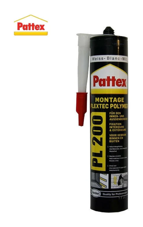 Pattex PL200 — white Flextec construction adhesive 480 g