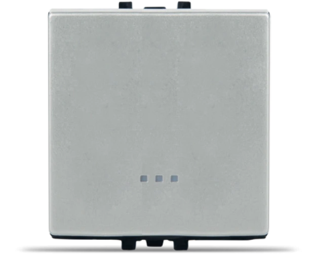 STIEL ALPHA 16AX 250V wide-rocker two-way switch with indicator silver