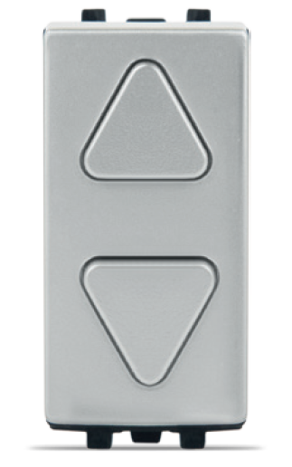 STIEL ALPHA roller shutter push-button switch silver