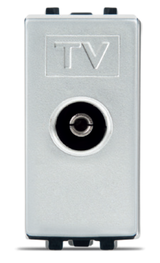 STIEL ALPHA Ø9.52mm TV socket silver