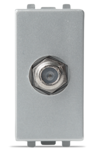 STIEL ALPHA type F coaxial satellite socket silver