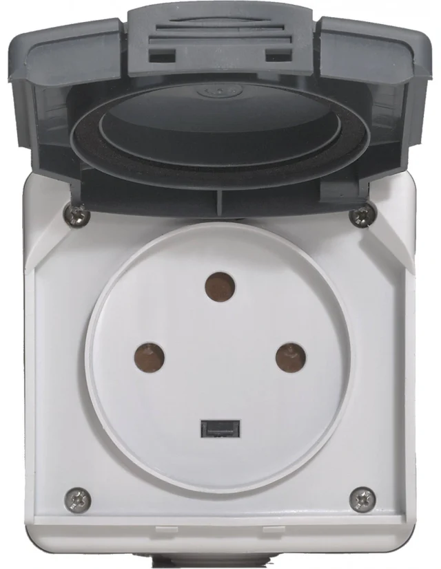 Prise étanche 3P+T 20A Plexo complet IP55 saillie - gris — Legrand — 091656