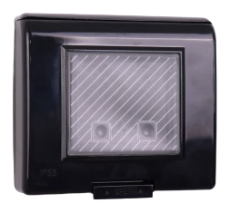 Weatherproof plate flush-mounted IP55 square 2 modules S43 black — SOMEF 43S42N55
