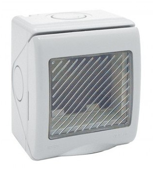 Boite etanche apparente IP55 2 modules S45 blanc — SOMEF 45ST02BB