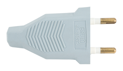 STIEL French male plug 6A grey