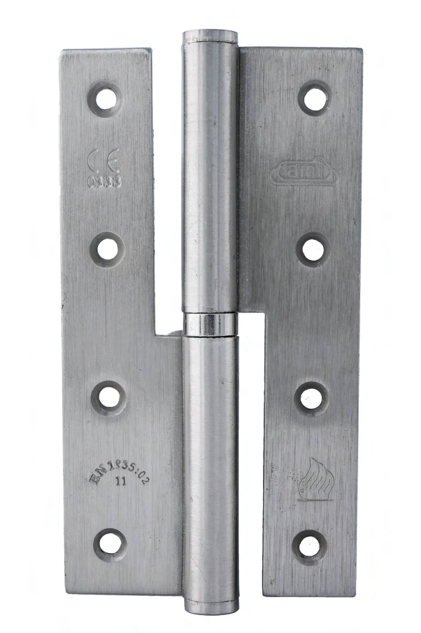 Decorative-finish 140 × 76 × 3 mm lift-off hinge with flat caps