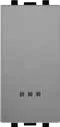 Interrupteur simple allumage avec voyant 16AX 250V gris mat STIEL ALPHA