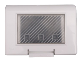 Weatherproof plate flush-mounted IP55 rectangular 3 modules S43 white — SOMEF 43S43B