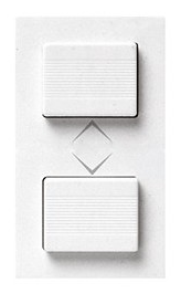 Double bouton poussoir pour volet roulant blanc — SOMEF 45B56M