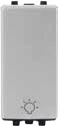 STIEL ALPHA push-button with light symbol silver