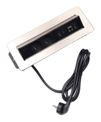 Bloc multiprise de bureau escamotable rabattable — SOMEF 70P2P1C