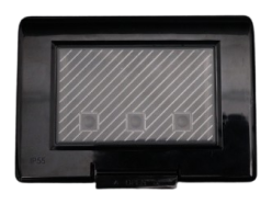 Weatherproof plate flush-mounted IP55 rectangular 3 modules S43 black — SOMEF 43S43N
