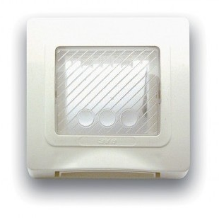 Weatherproof plate flush-mounted square 2 modules S44 white — SOMEF 44SP02B