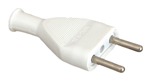 White 10 A male plug SIMEF