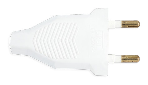 STIEL French male plug 6A white