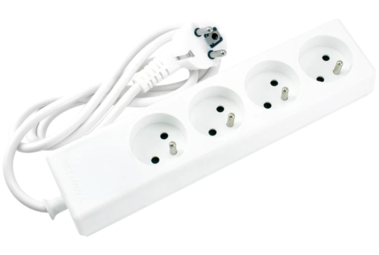 Bloc Multiprises blanc - 4 prises STIEL