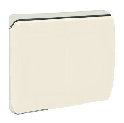 Weatherproof plate flush-mounted square 1 module S45 cover rigid ivory — SOMEF 45SPQ01BP