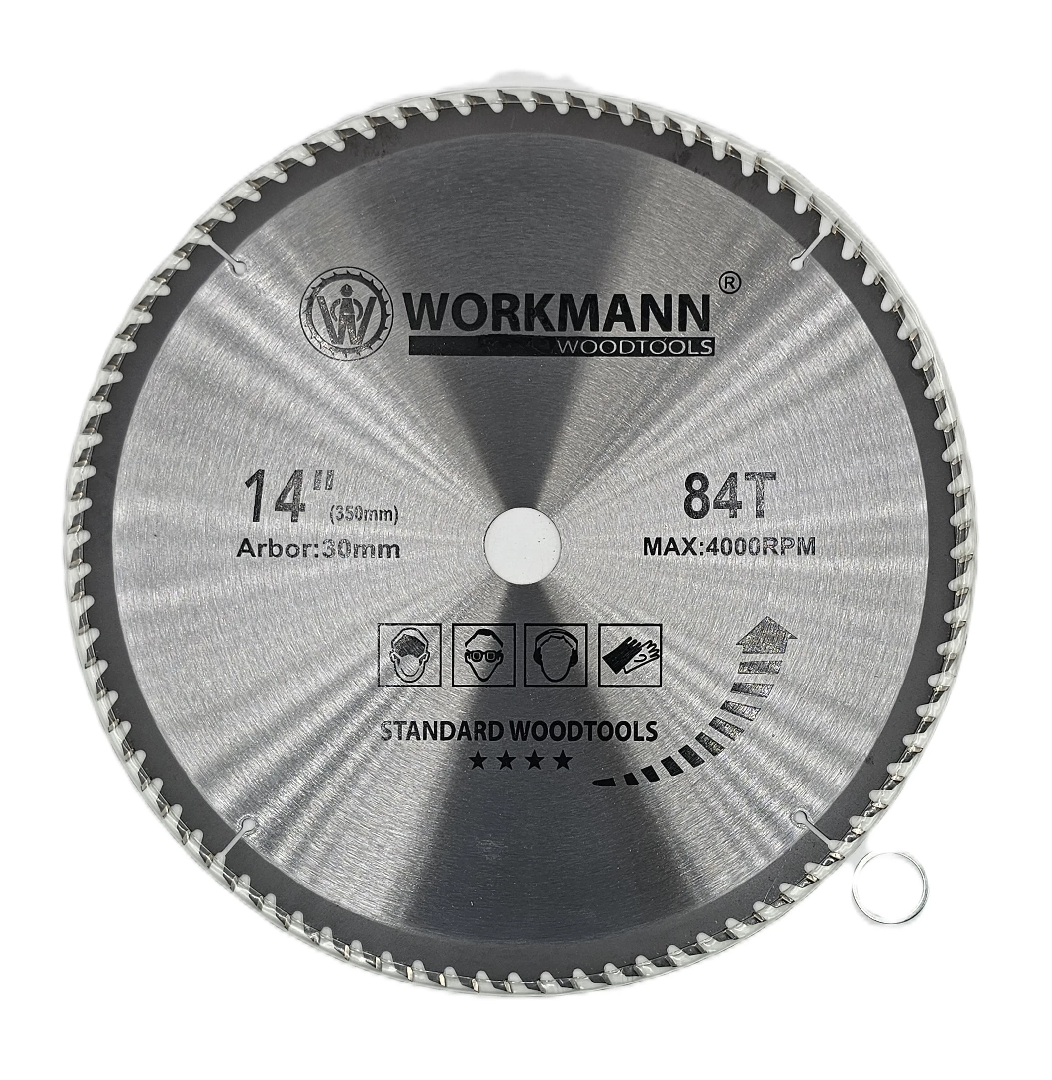 Workmann carbide-tipped wood saw blade — 350×30 · Z84 · 84 teeth