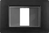 STIEL ALPHA IP55 3-module weatherproof flush holder carbon black