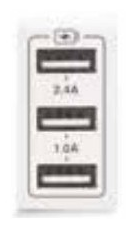 USB charger triple CLARA 43 — SOMEF 431084USB