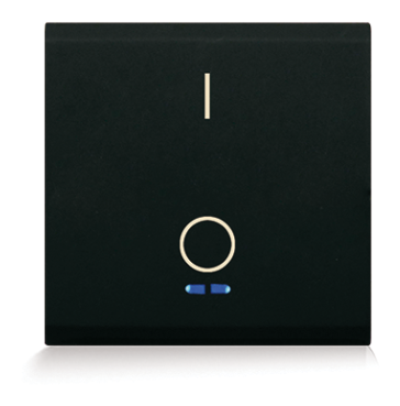 Interrupteur bipolaire 250 V - 16 A à voyant intégré 2 modules NERA 43 — SOMEF 432010/2V