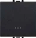 STIEL ALPHA 16AX 250V wide-rocker two-way switch with indicator carbon black