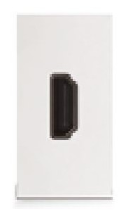 Prise HDMI avec cordon 1 module blanc — SOMEF 45435SBR