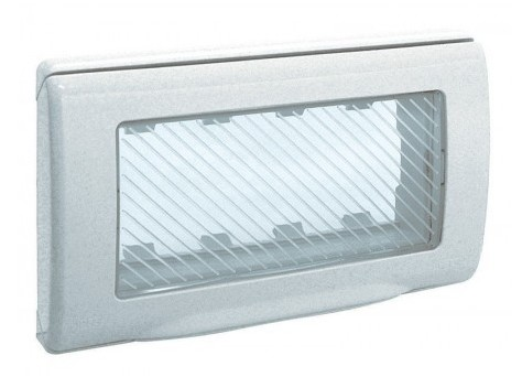Weatherproof plate flush-mounted rectangular 4 modules 45 white — SOMEF 45SP44BB