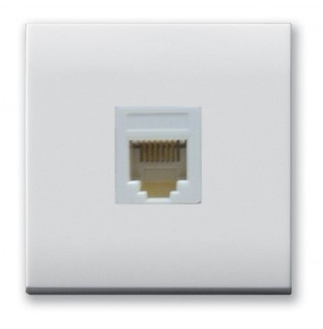 Telephone socket 4 contacts RJ11 keystone square DOMUS 44 — SOMEF 441024K2