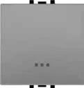 STIEL ALPHA 16AX 250V wide-rocker two-way switch with indicator matt grey