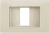 STIEL ALPHA IP55 3-module weatherproof flush holder ivory