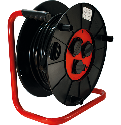 STIEL cable reel with socket covers 40m
