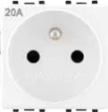 STIEL ALPHA 20A 250V 2P+E socket white