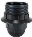 STIEL black E27 double-ring lampholder