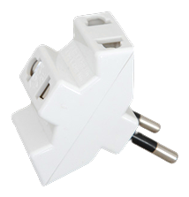 White triple adapter SIMEF