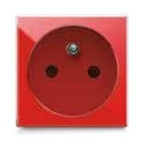 Prise française 2P+T rouge (16 A) — SOMEF 431092TSR